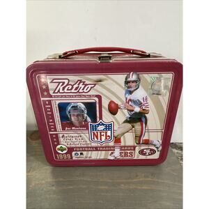 1999 Upper Deck Retro NFL Tin Metal Lunch Box Joe Montana SF49ers RARE NO CARDS
